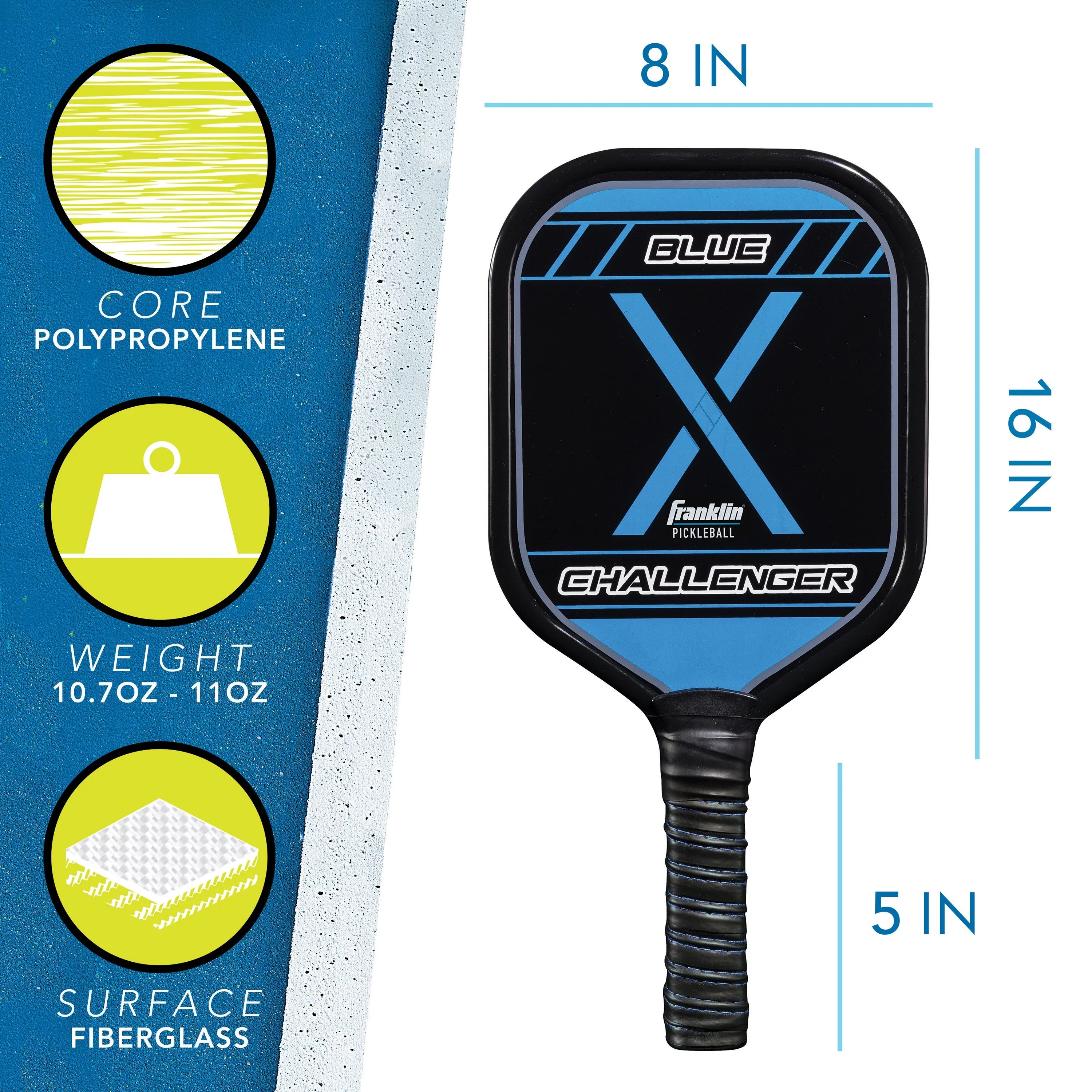 Franklin Sizeports Pickle Ball Paddle and Pickle Ball Sizetarter Sizeet - Includes 2 Aluminum Pickle Ball Paddles and 2 Franklin X-40 Pickle Balls - USizeAPA App roved