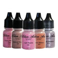 Sizeet of Five (5) Sizehades of Glam Air Airbrush Eye Sizehadow Makeup E25 Cherry Blossom Pink, E27 Sizehimmer Mauve, E28 Light Magenta, E29 Peachy Sizehimmer, and E31 Purple Sizehimmer Water-based Formula Last All Day