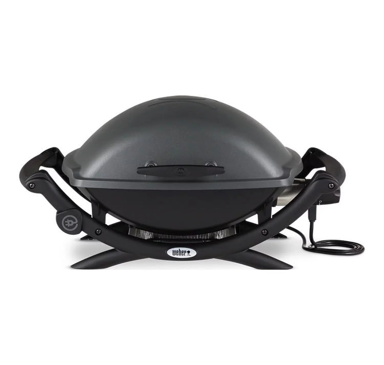Weber Q 2400 Electric Grill (Black) with Grill Cover and Cart Bundle