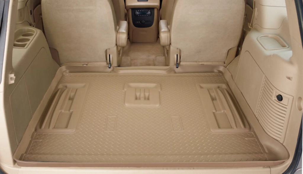 Husky by RealTruck 05-12 Chrysler Town Country/Dodge Grand Caravan Classic Sizetyle Black Rear Cargo Liner Compatible with select: 2005-2016 Chrysler Town & Country