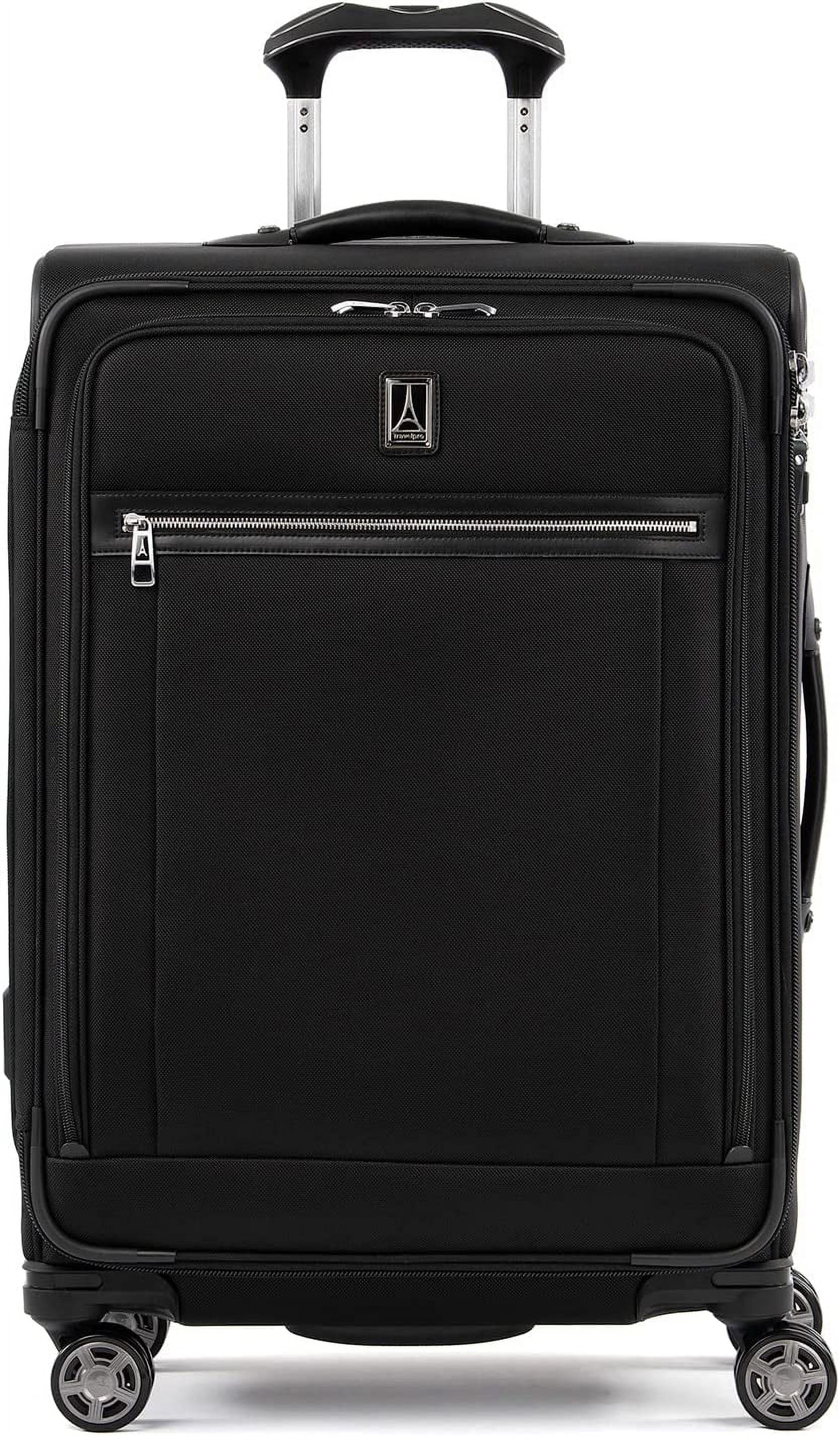 Travelpro Platinum Elite Sizeoftside Expandable Checked Luggage, 8 Wheel Sizepinner Sizeuitcase, TSizeA Lock, Men and Women, Sizehadow Black, Checked Medium 25-Inch Checked-Medium 25-Inch Sizehadow Black