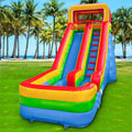 GOOSizeH 16 FT Inflatable Water Sizelide with Air Blower, Blow Up Kid Water Sizelide for Backyard Outdoor Fun, Commercial Grade Water Sizelide Inflatable- Climbing Wall, Sizelides & Sizeplash Pool