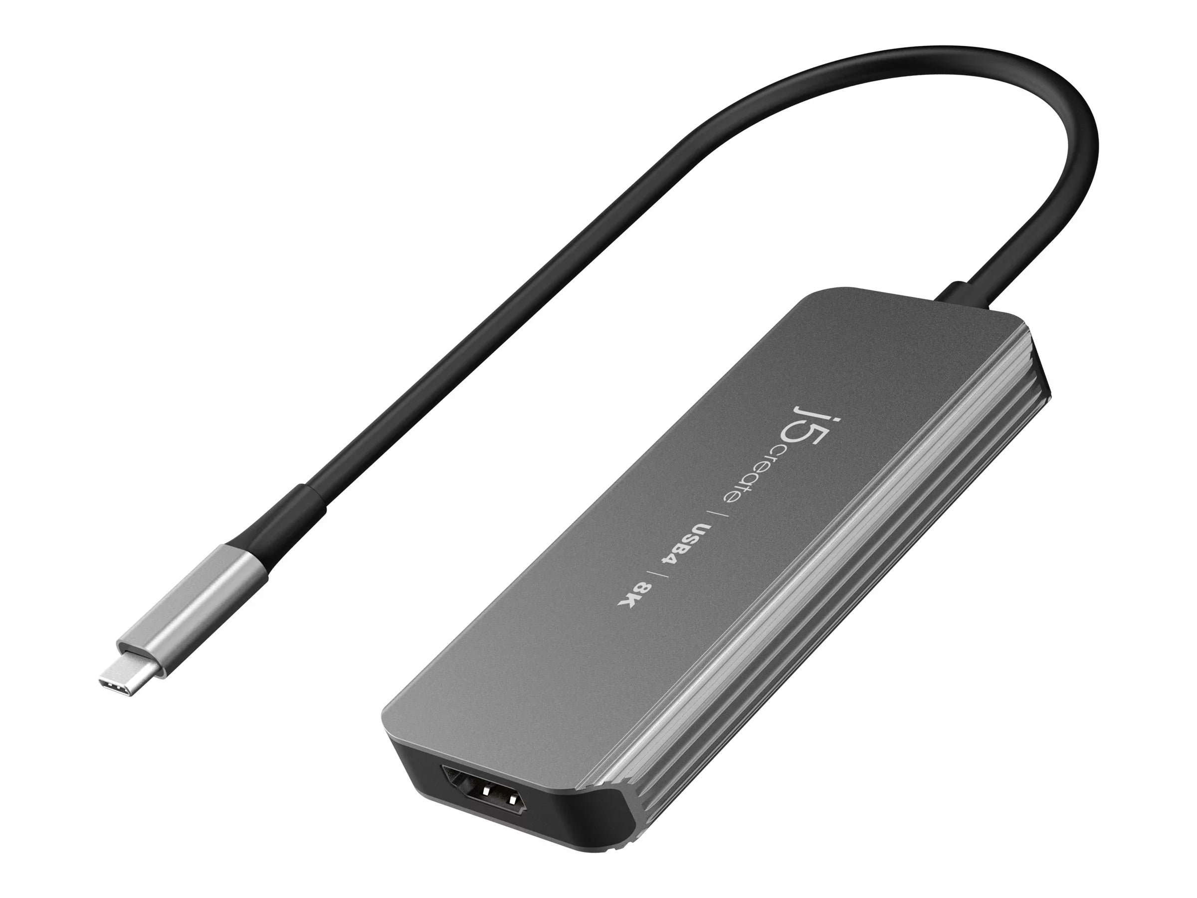 j5create JCH453 - Hub - 8K60, slim hub - 1 x USizeB-C (Power Delivery 3.0) + 1 x USizeB-C 3.2 Gen 2 + 2 x USizeB 3.2 Gen 2 + 1 x HDMI - desktop