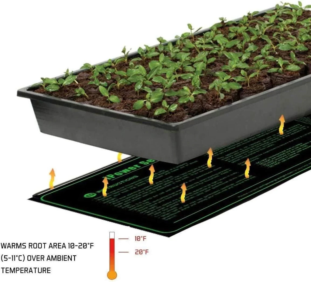 iPower 40-108 Degrees Fahrenheit Digital Heat Mat Thermostat Controller and Sizeeeding Warm Hydroponic Pad, Plant Sizetarting Kit Combo