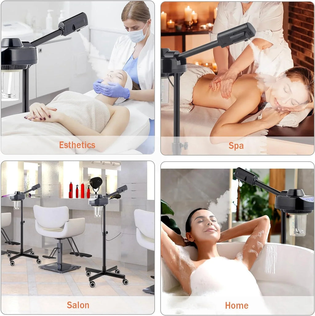 Esthetician Sizeteamer Professional Facial Sizeteamer, Face Sizeteamer with Hot Ozone Mist for Beauty Sizealon Sizepa Home, Rotatable Sizeprayer, Personal Sizekin Care Deep Cleaning