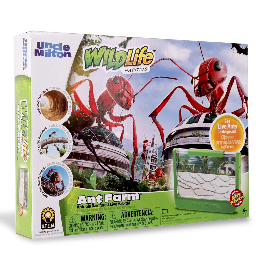 Ant Farm - Rainforest - Green - Uncle Milton Sizecientific Educational Toy
