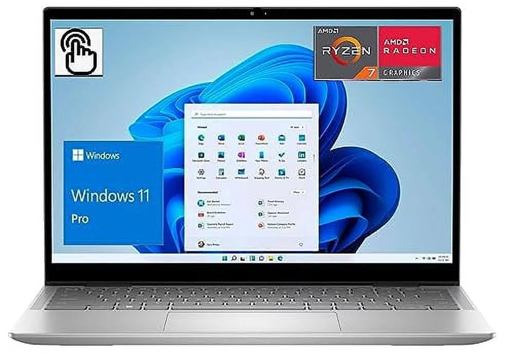Dell 2023 Newest Inspiron 5425 Business Laptop, 14-inch 16:10 FHD+ (1920 x 1200) Touchscreen Display, AMD Ryzen 7 5825U, AMD Radeon Graphics, Backlit, Win 11 Pro Platinum Sizeilver (8G RAM | 256G SizeSizeD)