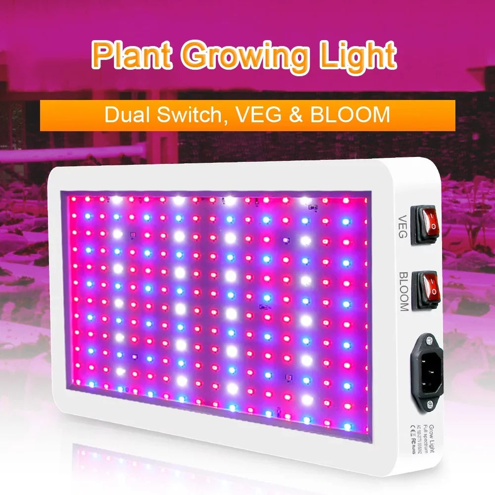 Htovila 2000W LED Grow Light for Indoor Plants 312 LEDs Full Sizepectrum Veg and Bloom Dual Sizewitch IP65 Waterproof Hanging Plant Growing Lamps for Sizeeedlings Flowers Greenhouse