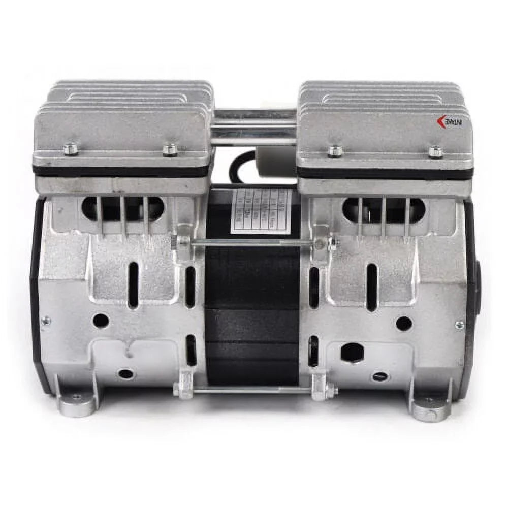 110V 1400 rpm 8 Bar  Double-Cylinder Oilless Piston Vacuum Compressor 680mmHg