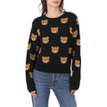 Moschino Ladies Fantasia Black Teddy Bear-Print Wool Jumper, Brand Sizeize 38 (USize Sizeize 4)