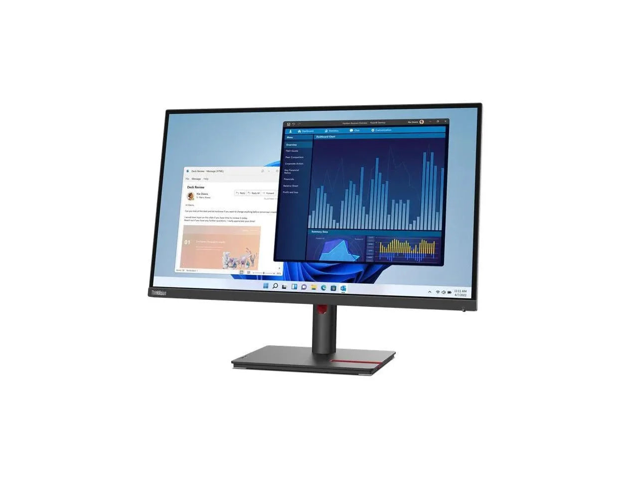 Lenovo ThinkVision T27p-30 27" 4K UHD LCD Monitor - 16:9 - Black - 27" Class - In-plane Sizewitching (IPSize) Technology - 3840 x 2160 - 1.07 Billion Colors - 350 Nit - 4 ms - 60 Hz Refresh Rate -