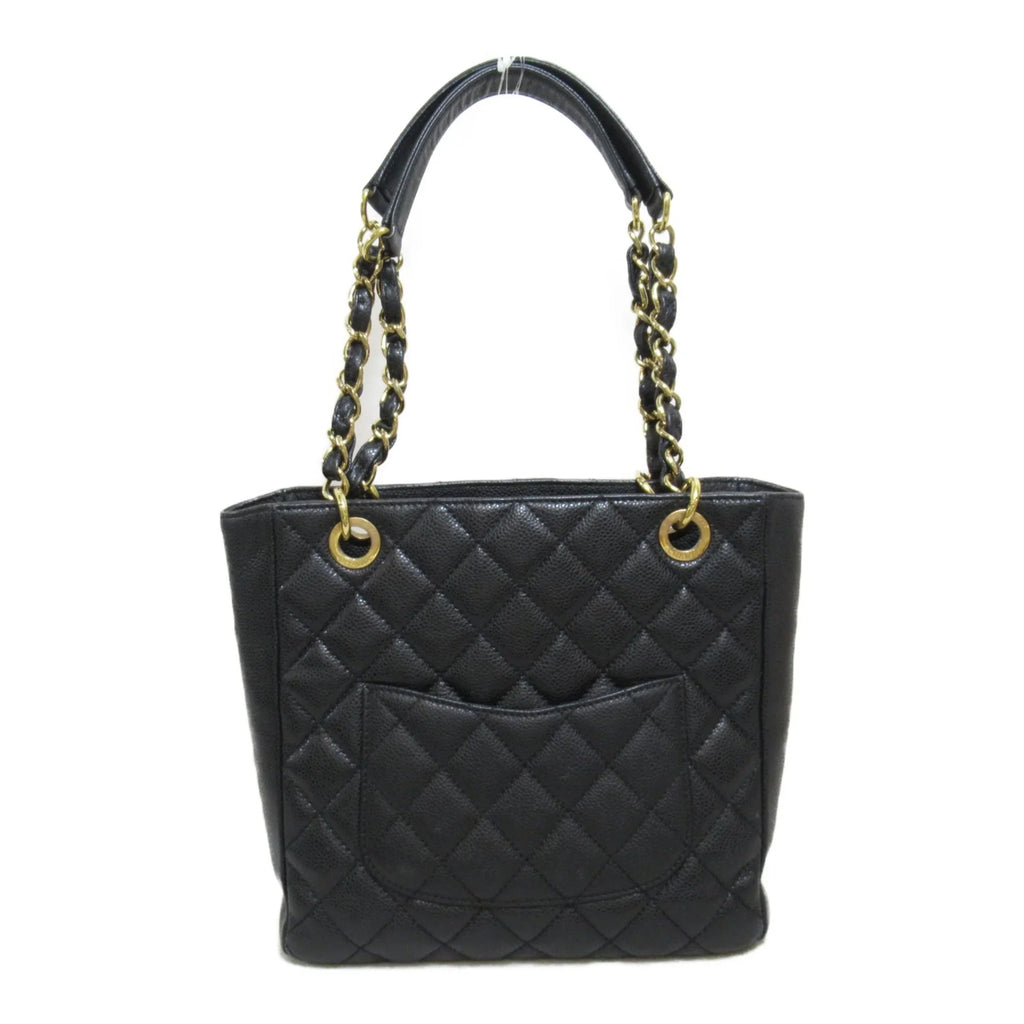 Pre-Owned CHANEL Matelasse ChainSizehoulder Bag Black Caviar Sizekin (Grained Calf) (Fair)