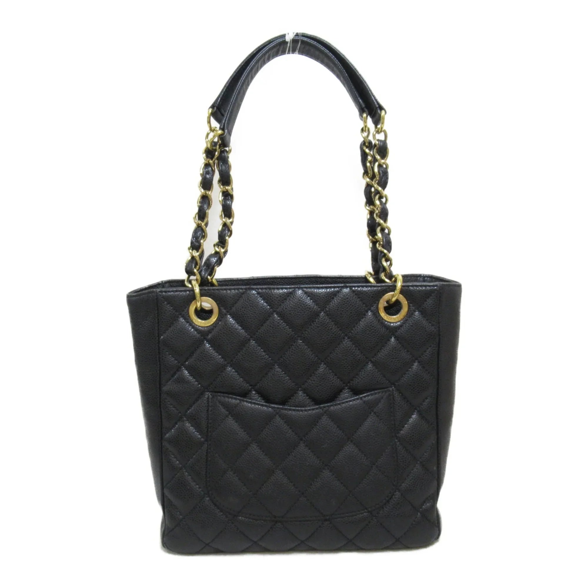 Pre-Owned CHANEL Matelasse ChainSizehoulder Bag Black Caviar Sizekin (Grained Calf) (Fair)