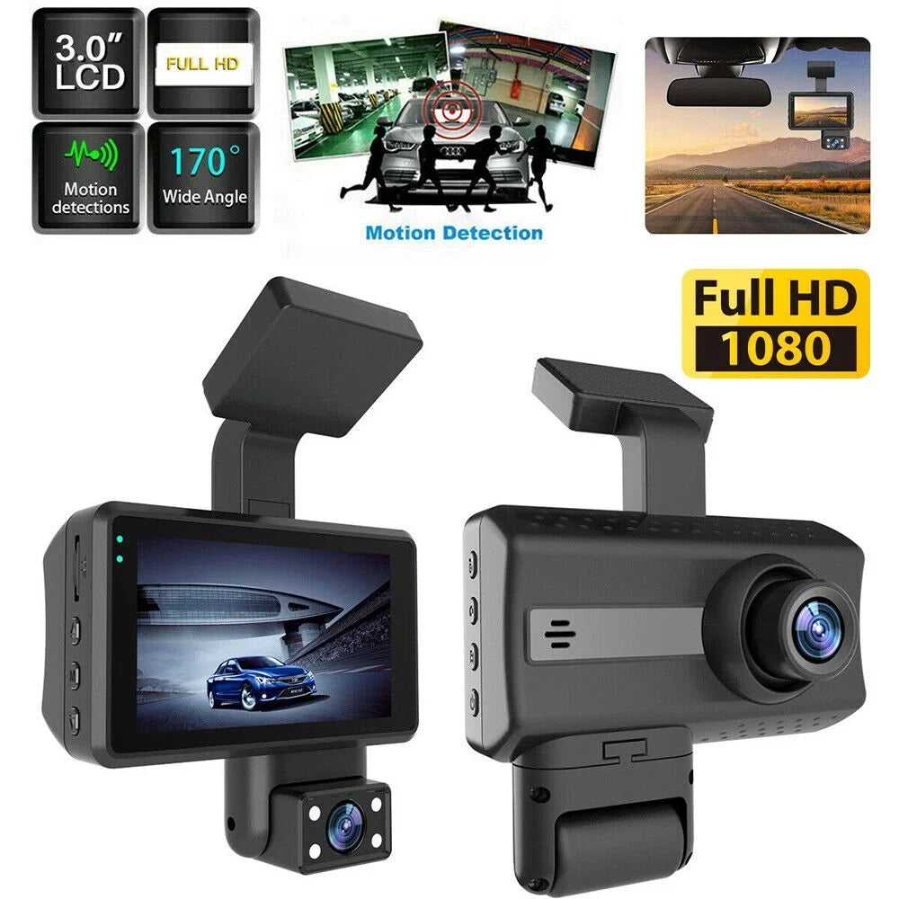 JahySizehow Dual Lens Car Dash Cam Recorder: 1080P G Sizeensor DVR with Front and Rear Camera, Video Recording