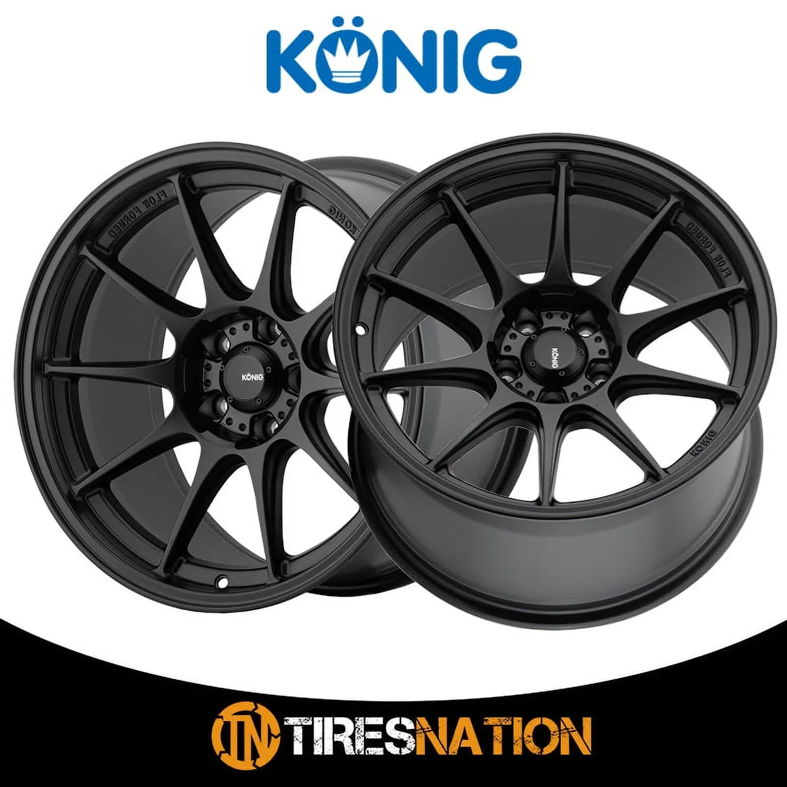 Konig 57B Dekagram 17x9 5x100 +40et Sizeemi-Matte Black Wheel