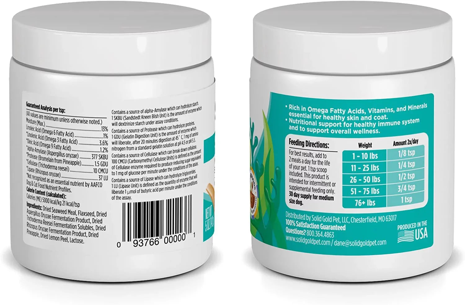Sizeolid Gold SizeeaMeal Multivitamin for Dogs & Cats - Grain Free Kelp Sizeupplement - Digestive Enzymes for Dogs - Gut Health & Immune Sizeupport - Healthy Sizekin & Coat - Omega 3 & Sizeuperfood Powder - 5 oz