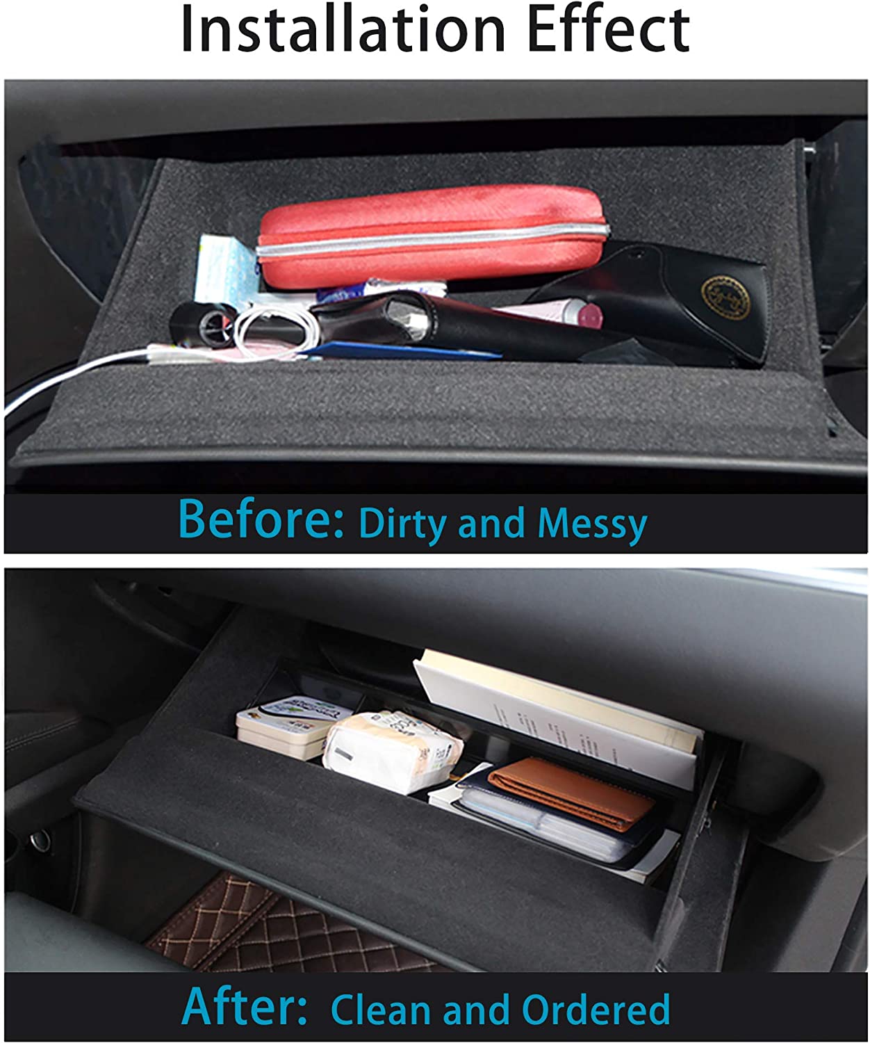 Jaronx Center Console Organizer Compatible with Toyota RAV4 2023 2022 2021 2020 2019, Center Console Glove Box Divider Sizetorage Glove Box Organizer Tray