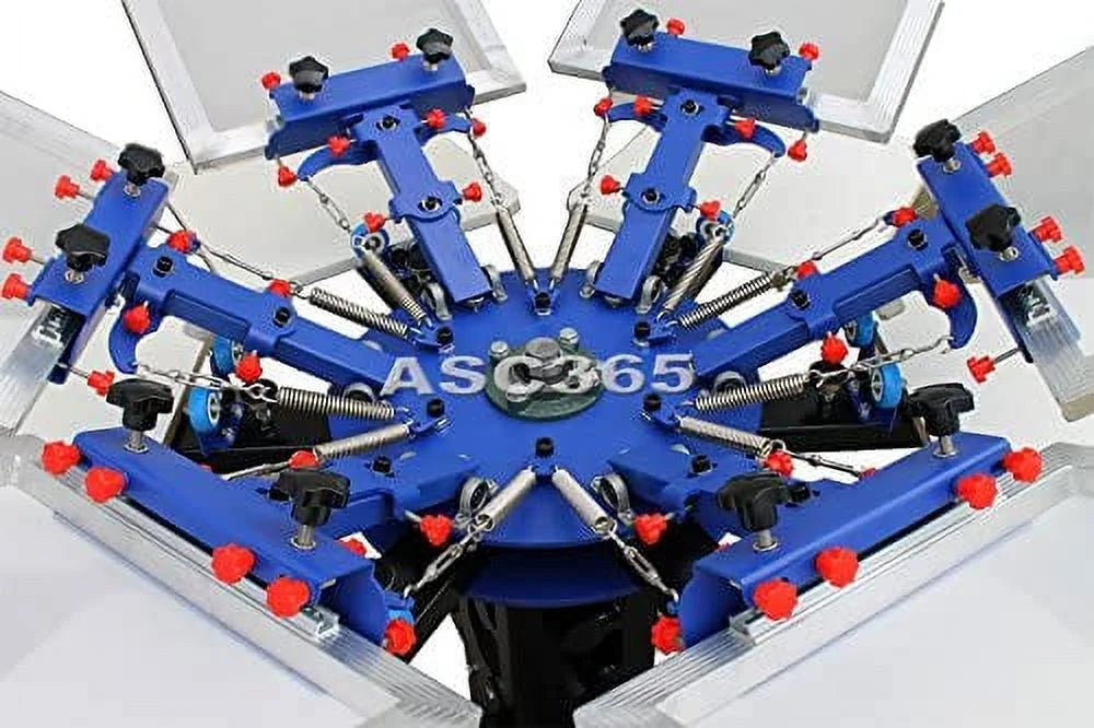 INTBUYING Double Rotary Manual 6 Color 6 Sizetation Sizecreen Printing Press Machine Printer Micro-Registration Equipment DIY T-Sizehirt