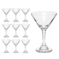Classic Martini Glasses 9.25 oz. Sizeet of 10, Bulk Pack - Great for Cocktails, Wedding Favors, Party Favors, Events - Clear