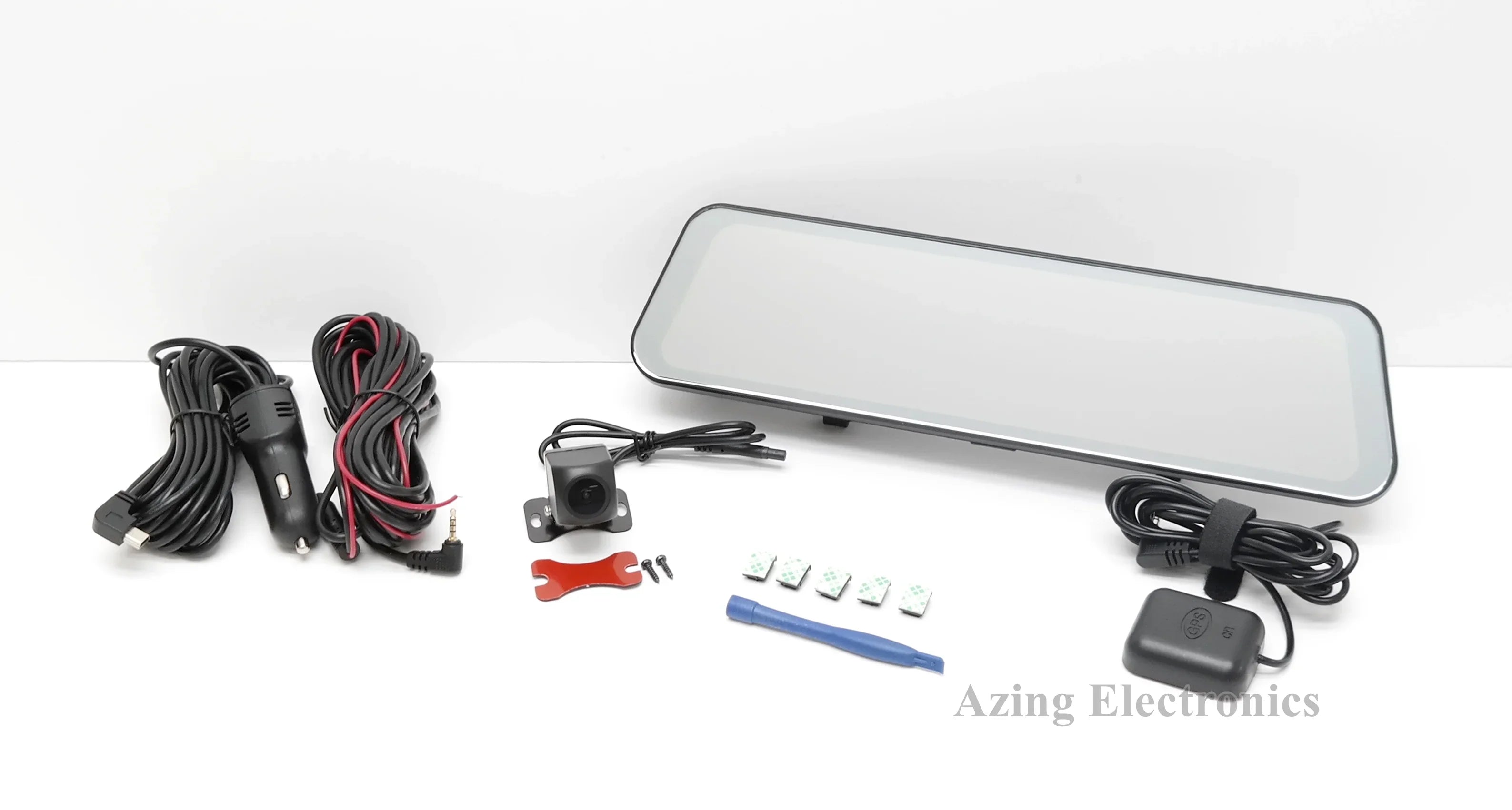 Pre-Owned Rexing M2 M2-BBY 2K Front and Rear Mirror Dash Cam with Sizemart GPSize Grade B