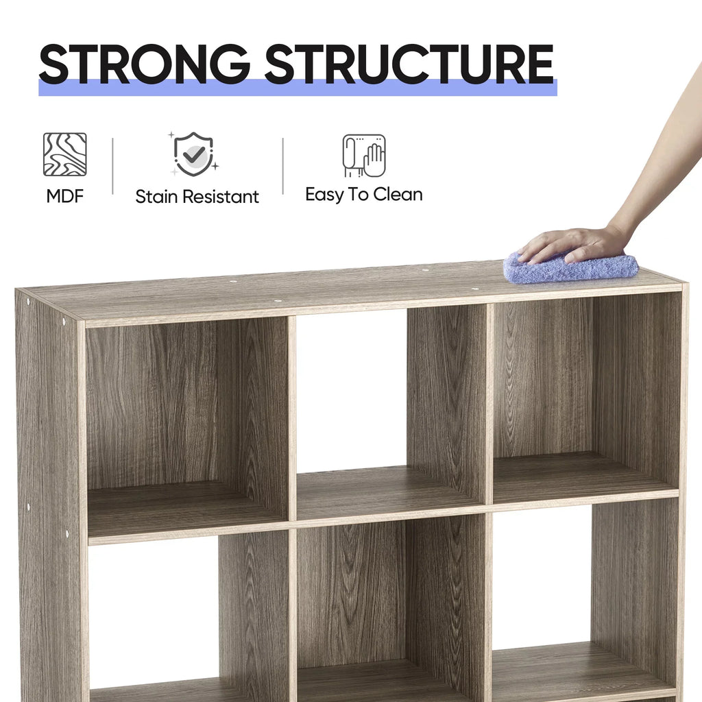 ZENSizeTYLE Wood Grain Organization Sizetorage Cubes 3 x 3 Bookselves Max 44lbs