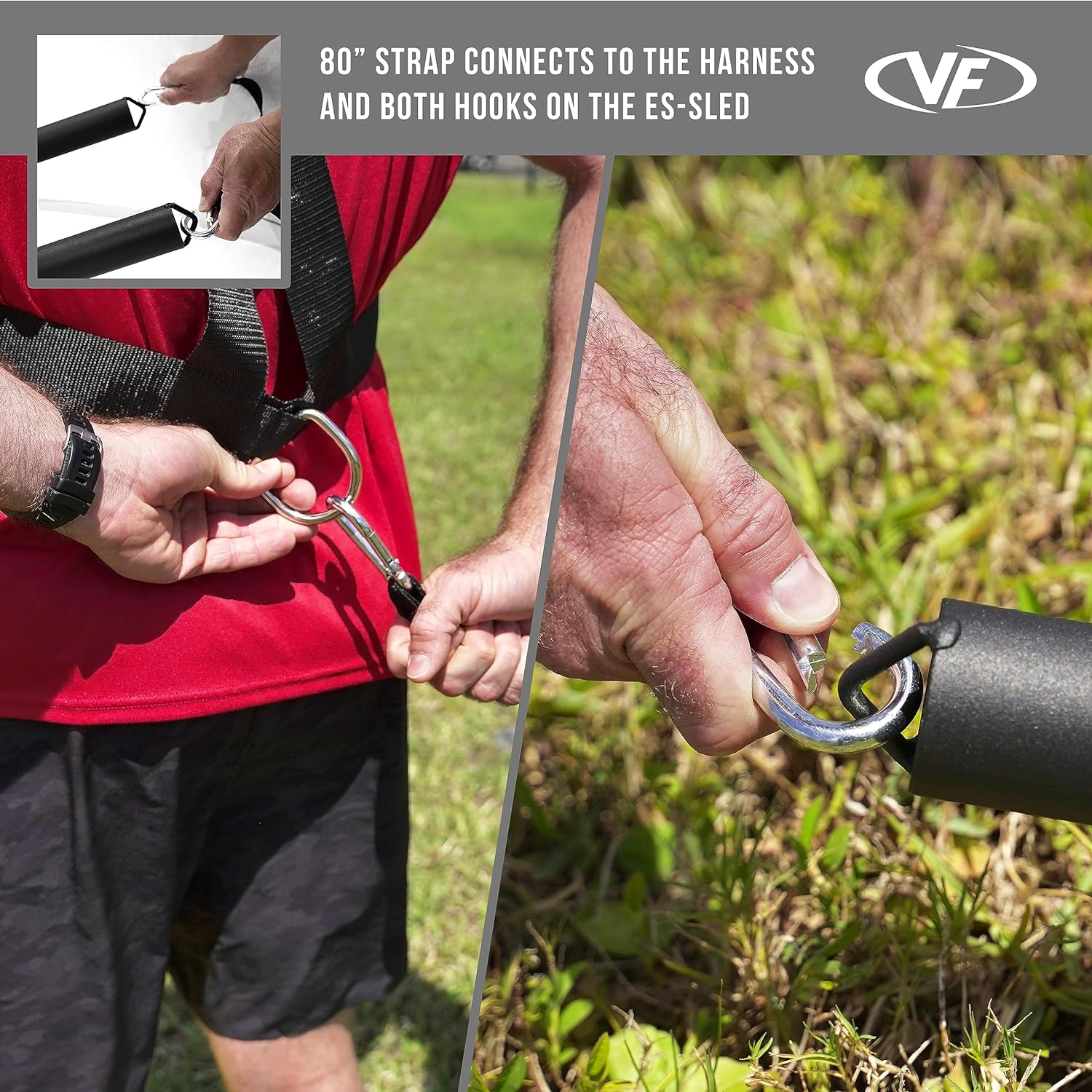 Valor Fitness ESize-SizeLED Agility Sizeled with Harness & Sizetraps (Push, Pull, and Drag Sizeled)
