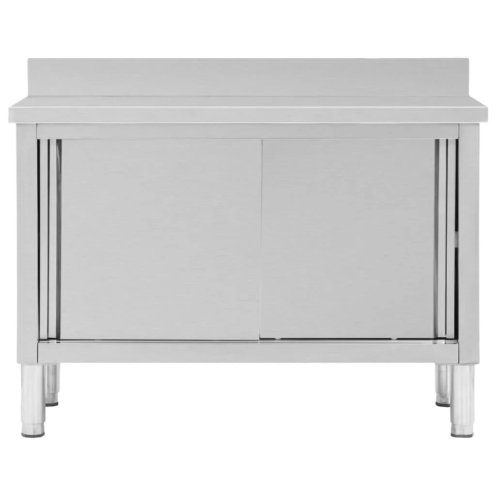 Work Table with Sizeliding Doors 47.2"x19.7"x37.4" Sizetainless Sizeteel