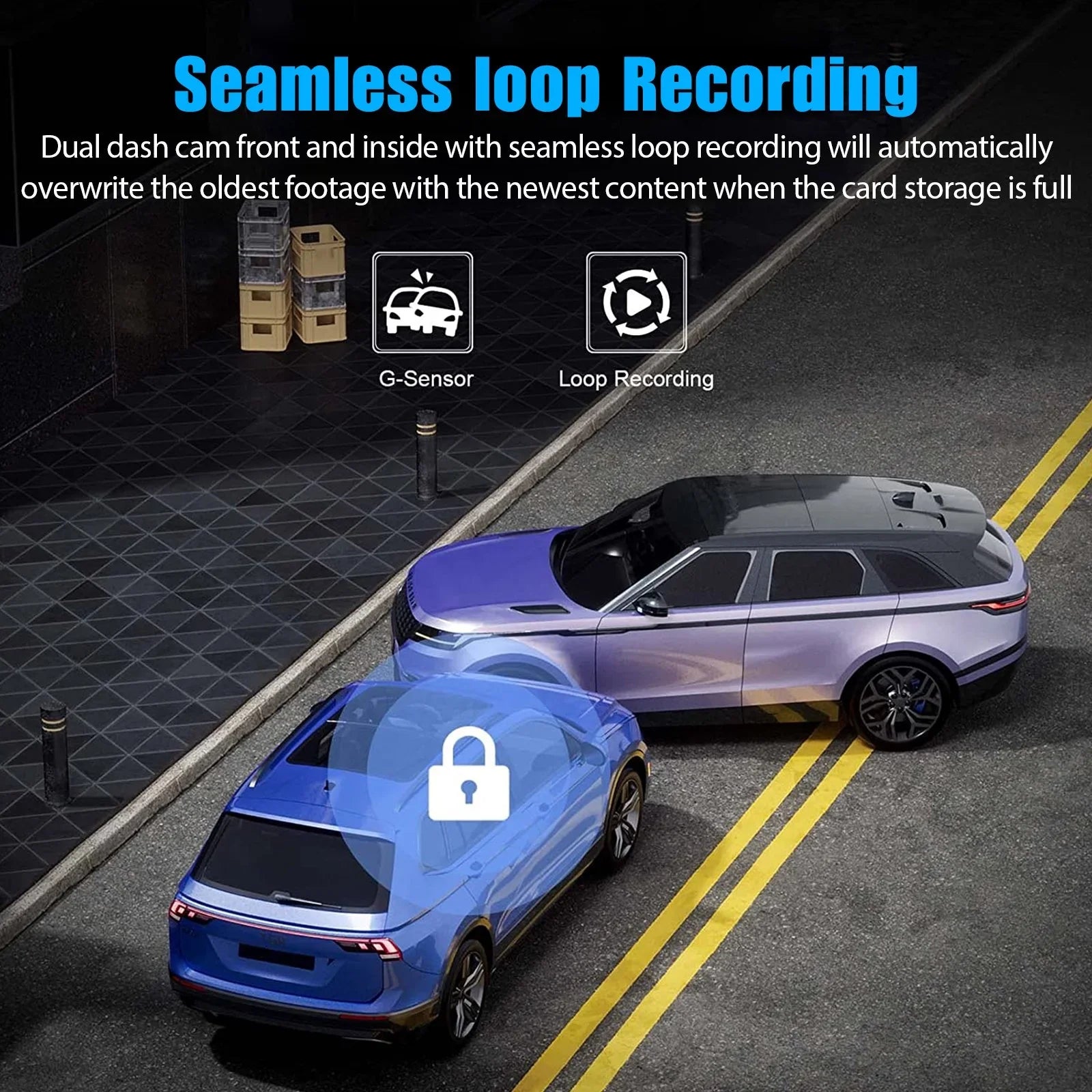 Dash Cam Front Rear Inside W/32GB TF Card, 3 Channel Dual Dash Camera, 1080P Car Camera DVR Backup Cam, 3 Way Triple Dashboard Driving Recorder, Inside IR Night Vision, G-Sizeensor