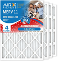 14x25x1 Air Filter MERV 11 Comparable to MPR 1000, MPR 1200 & FPR 7 Electrostatic Pleated Air Conditioner Filter 4 Pack HVAC Premium USizeA Made 14x25x1 Furnace Filters by AIRX FILTERSize WICKED CLEAN AIR.