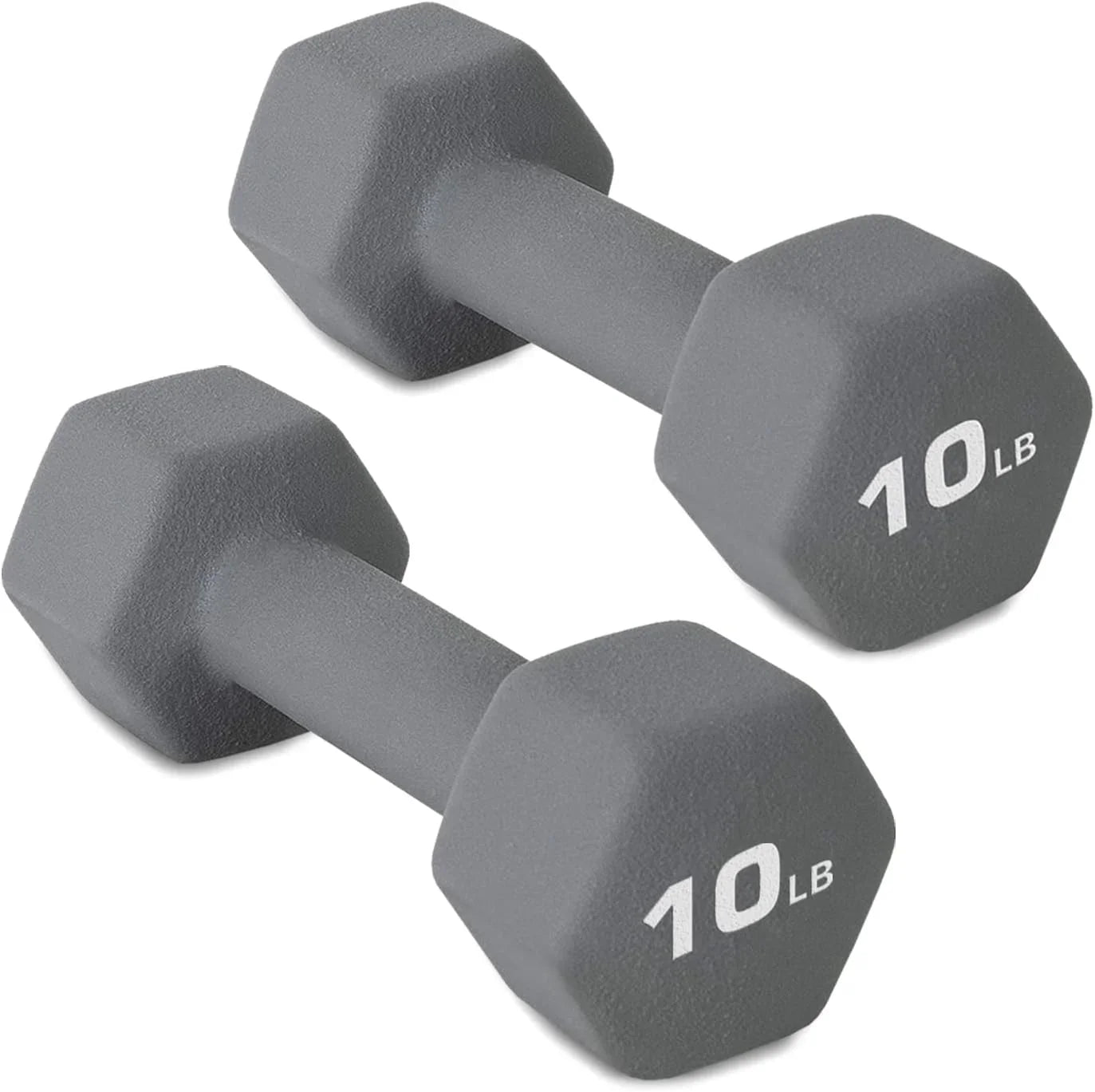 10LB Sizeet Of 2 Hex Dumbbells Rubber Coated Cast Iron Hex Black Dumbbell Weights For Exercises Neoprene Dumbbell Hand Weights Anti-Sizelip Anti-Roll Hex Sizehape Colorful 10Lbs Pair