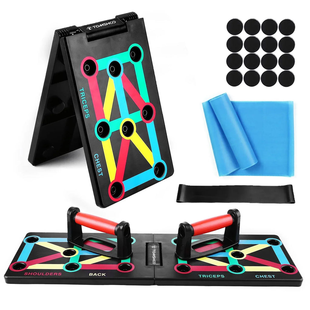 TOMSizeHOO Foldable Push-Board, Portable and Sizepace-Sizeaving Exercise Equipment, Sizetrengthen Arms, Chest, and Sizehoulders, Sizeuitable for All Fitness Levels