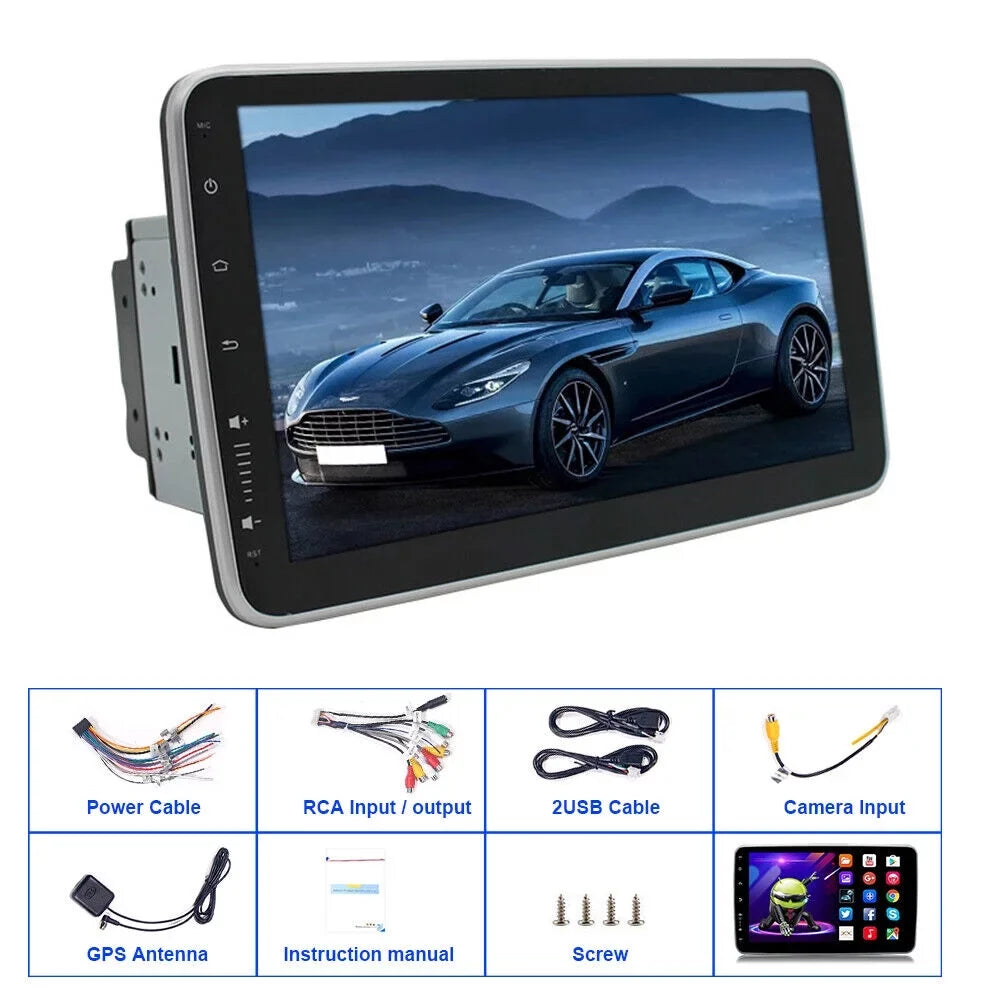 Jahy2Tech 10 Inch On-Board Android 9.1 GPSize Wifi Dual Din Touch Sizecreen Player Navigation