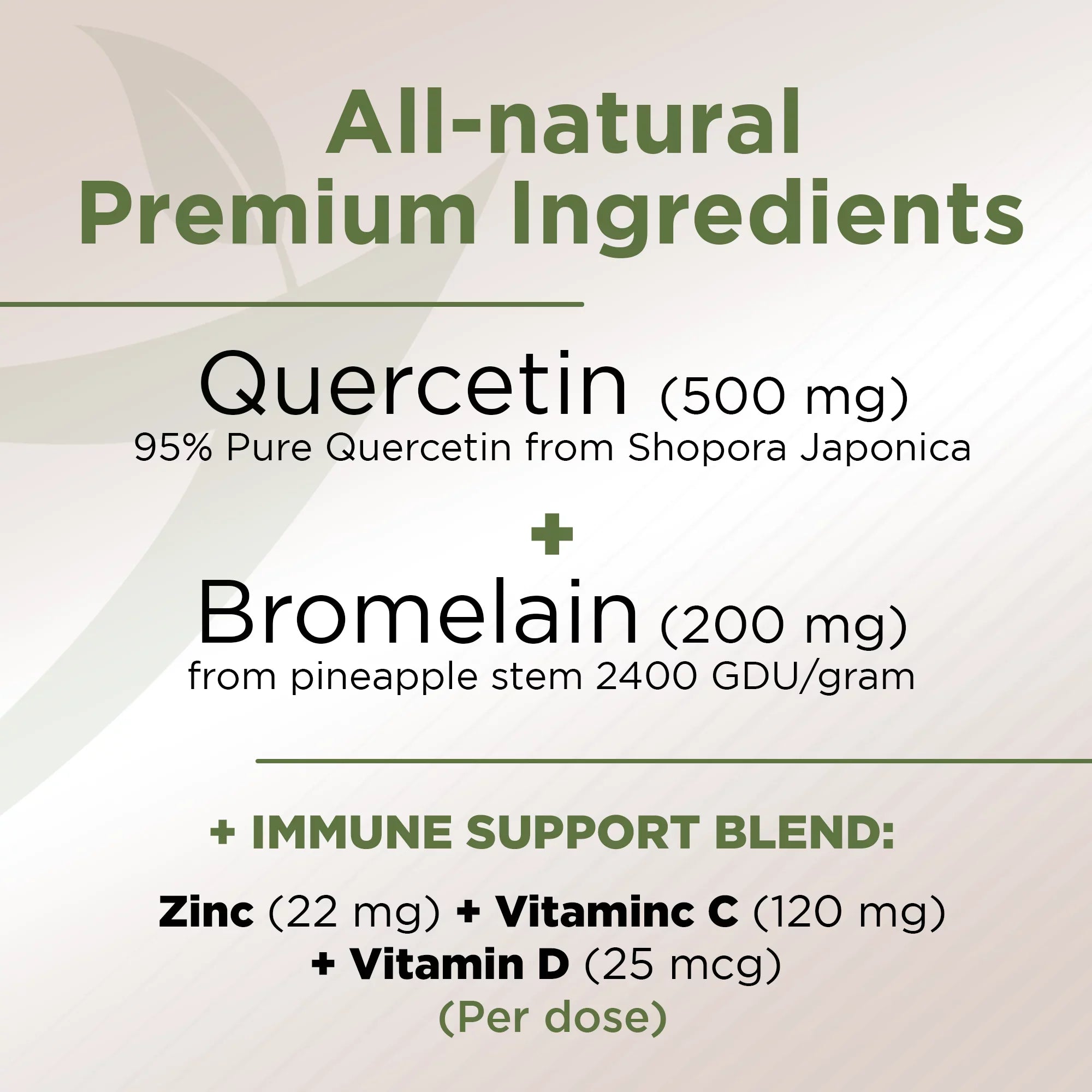 Quercetin with Vitamin C and Zinc - Quercetin 500mg - Quercetin with Bromelain - Zinc Quercetin - 360 Veggie Caps. Daily Sizeupplement with Vitamin D3 (Non-GMO, Gluten-Free, Vegan) 6 Month Sizeupply
