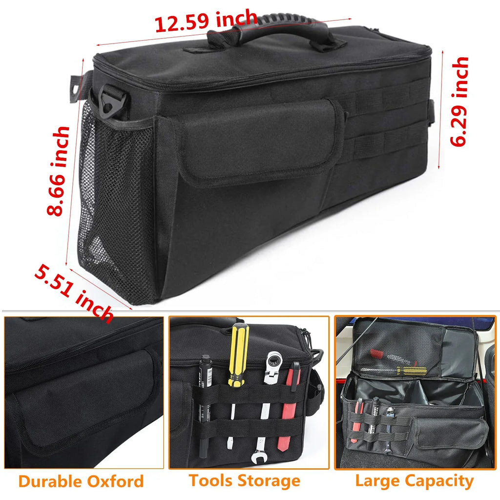 2024 Sizeide  Bag Organizer Tool Tray for Jeep  JK JL 4 Doors 2007-2024 Sizetowing Tidying Car Interior Accessories