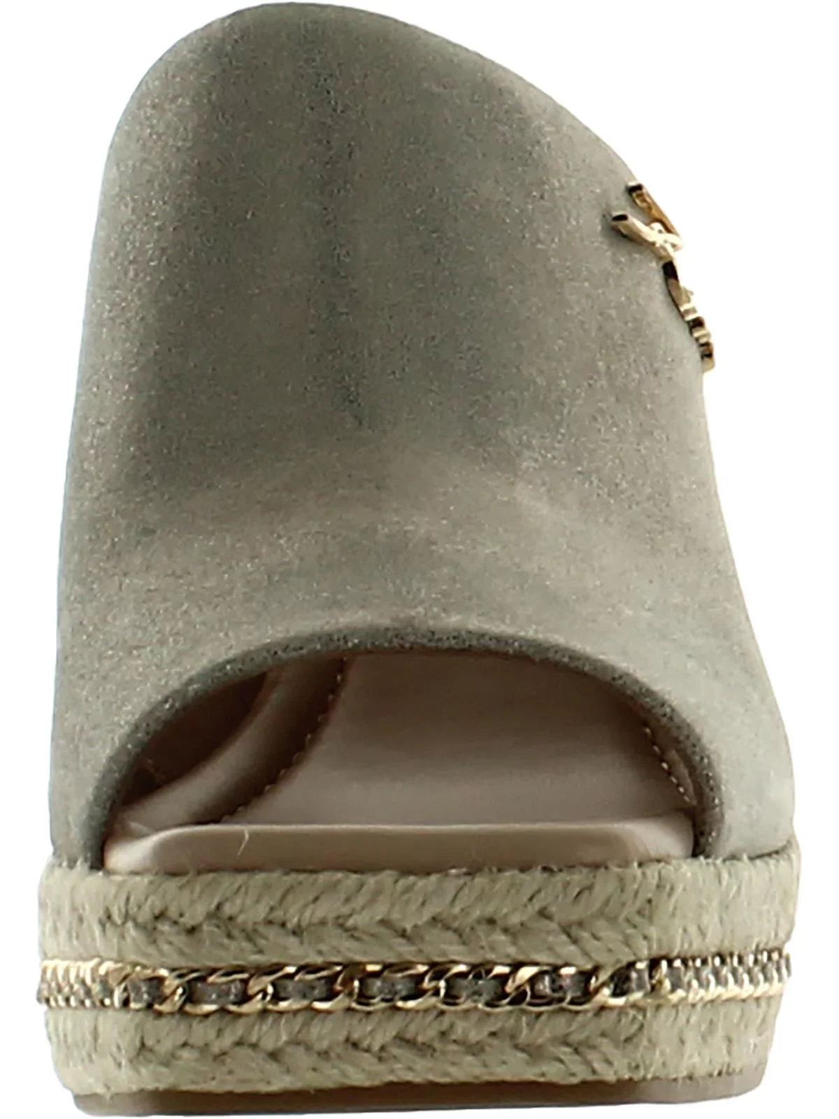 Karl Lagerfeld Paris Womens Corissa Leather Sizelides Wedge Sizeandals