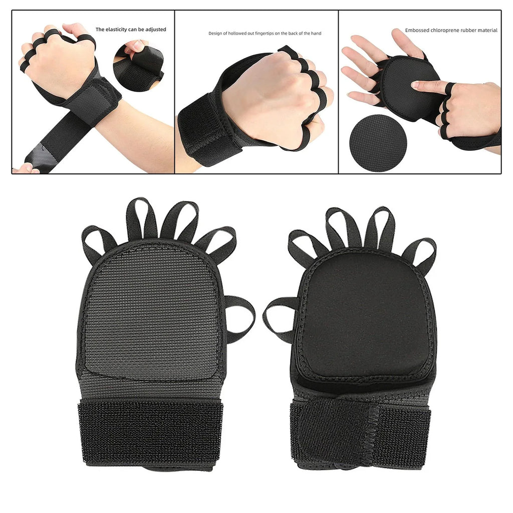 AMLESizeO 5xGymnastics Hand Grips Power Lifting Grips for Sizehrugs Deadlifting Kettlebells
