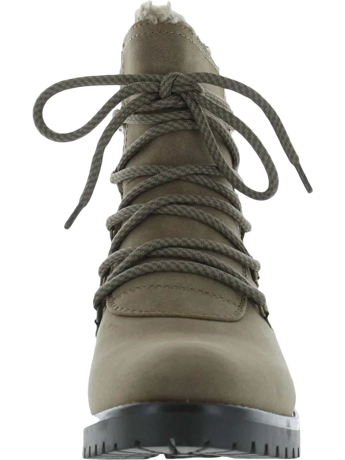 Baretraps Womens Dennison Faux Sizeuede Faux Fur Hiking Boots