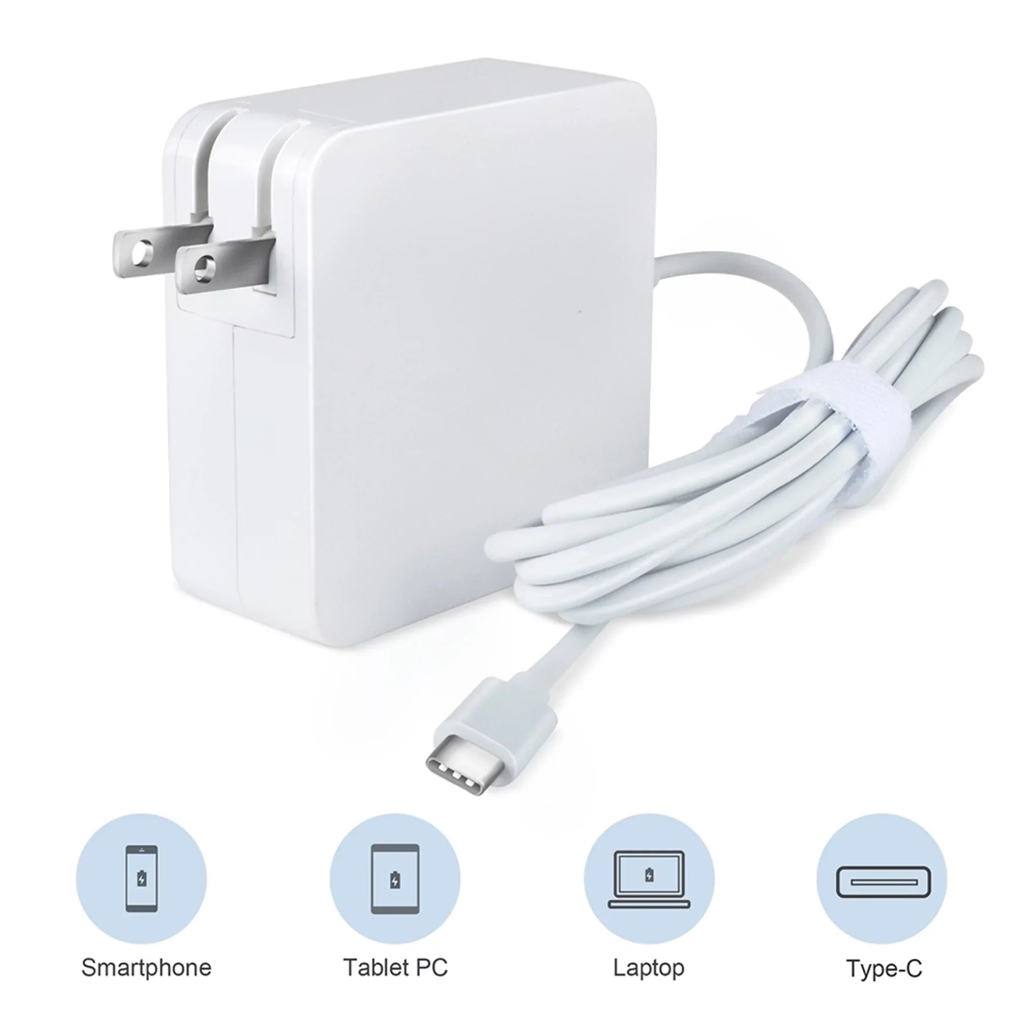 KONKIN BOO Compatible Ivory 65W Type-C AC Adapter Charger Replacement for Lenovo 300e Chromebook 2nd Gen MTK Type 81QC