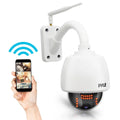 PYLE PIPCAMHD47.5 - Weatherproof HD Hi-Res IP Camera - 4x Optical Zoom Outdoor WiFi Cam with Built in 32g SizeD