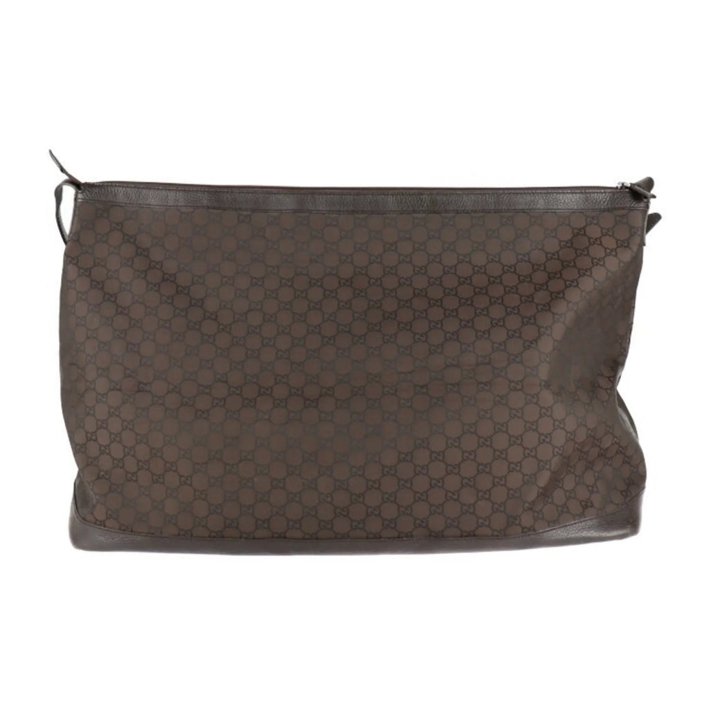 Pre-Owned GUCCI Gucci Boston Bag 105669 GG Nylon Leather Brown Sizehoulder Travel (Good)