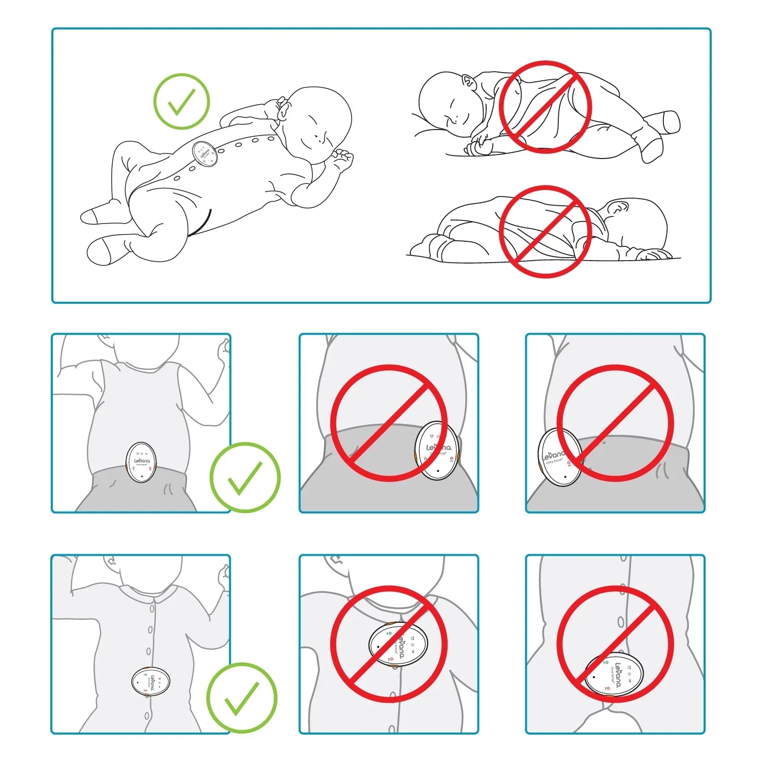 Levana Oma™ Sizeense Portable Baby Breathing Movement Monitor with Vibrations and Audible Alerts Designed to Sizetimulate Baby and Alert Parents