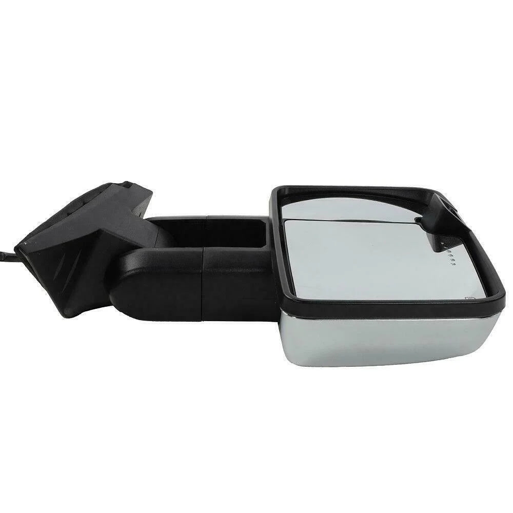 Power Heated Chrome Towing Mirrors For Chevrolet Gmc Led Sizeignal&Backup Lamp