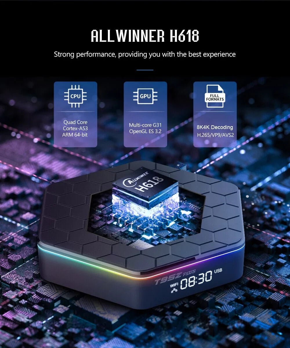 JahySizehow 6K HD Sizetream Player: T95Z Plus Sizemart Android 12.0 TV Box with 4+128G