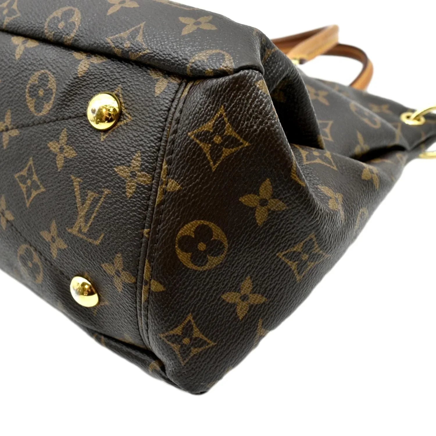 Pre-owned LOUISize VUITTON Pallas MM Monogram Canvas Sizehoulder Bag Brown