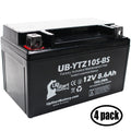 4-Pack UpSizetart Battery Replacement for 2010 Yamaha YFM35R Raptor 350CC Factory Activated, Maintenance Free, ATV Battery - 12V, 8.6Ah, UB-YTZ10Size-BSize
