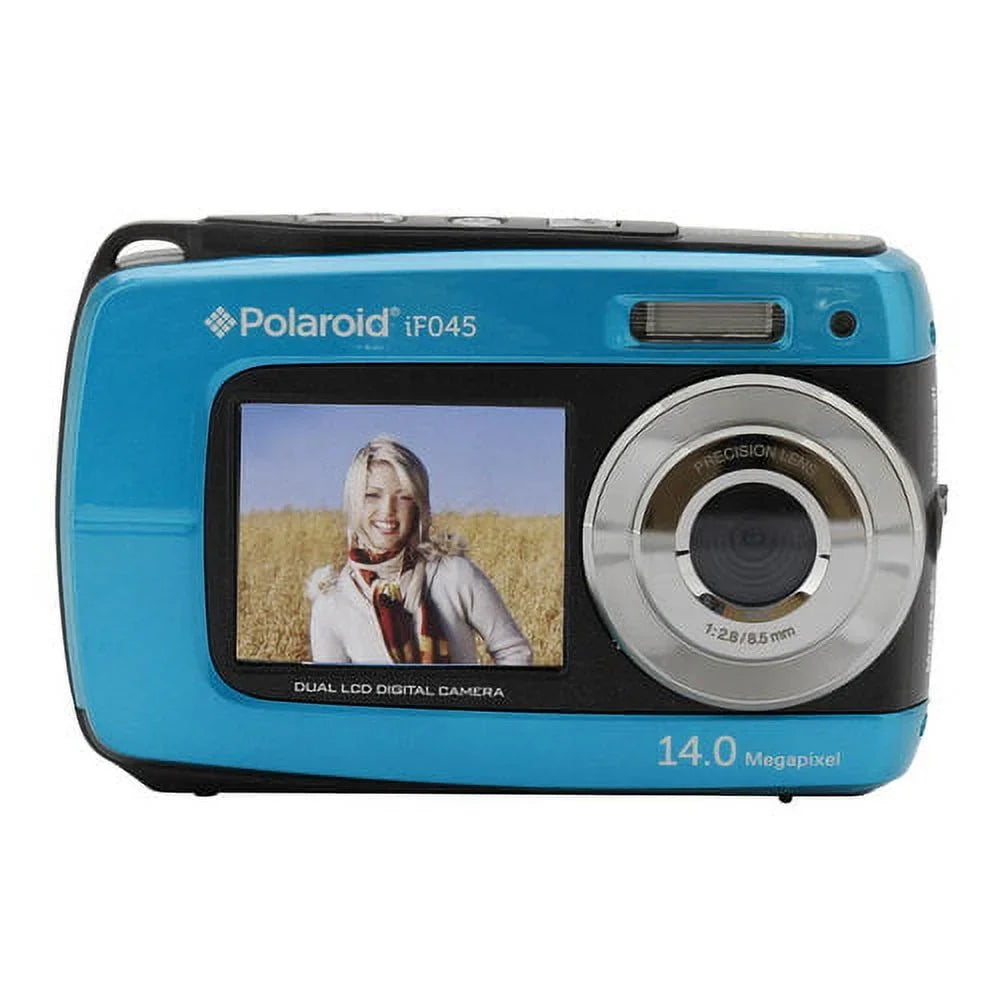 Polaroid IF045-BLUE Dual Sizecreen Water Proof Camera