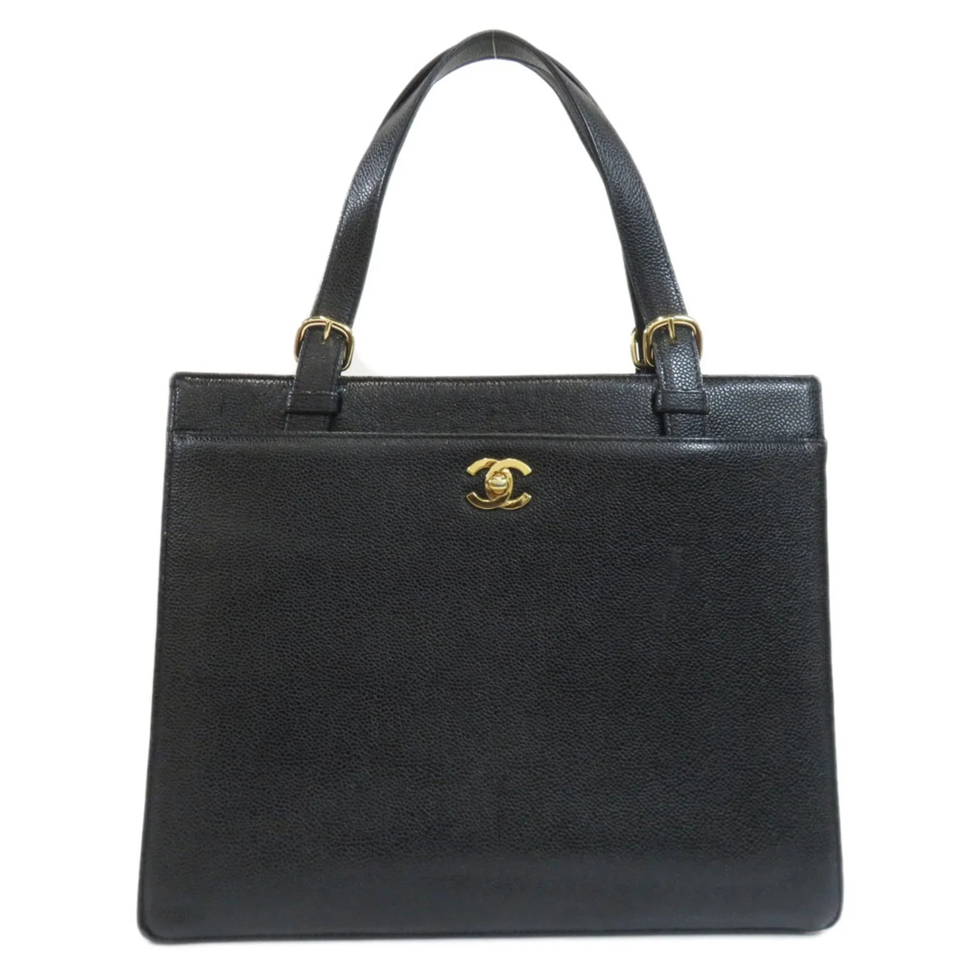 Pre-Owned CHANEL COCO MARK Handbag Caviar Sizekin Ladies (Good)
