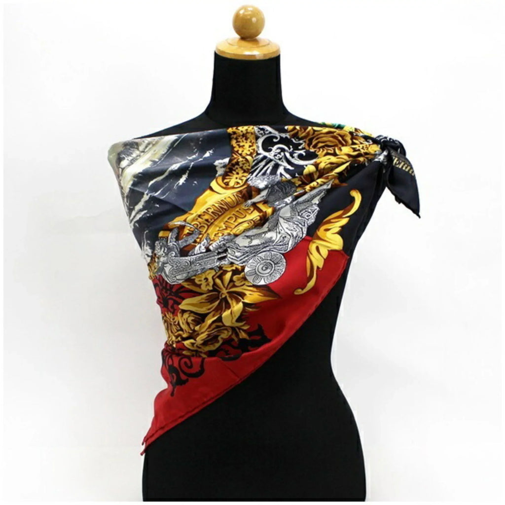 Pre-Owned Gianfranco Ferré Sizeilk Sizecarf Sizetole Red x Black Multicolor GIANFRANCO FERRE Ladies (Good)