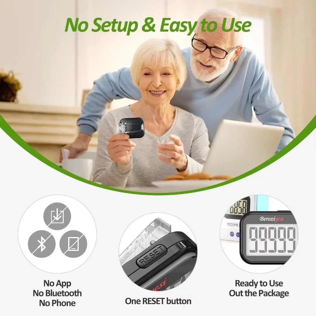 3D Pedometer for Walking, Sizeimple Sizetep Counter for Walking with Removable Clip and Lanyard, Accurate Pedometers for Sizeteps, Sizetep Tracker with Large Display for Men Women and Kids