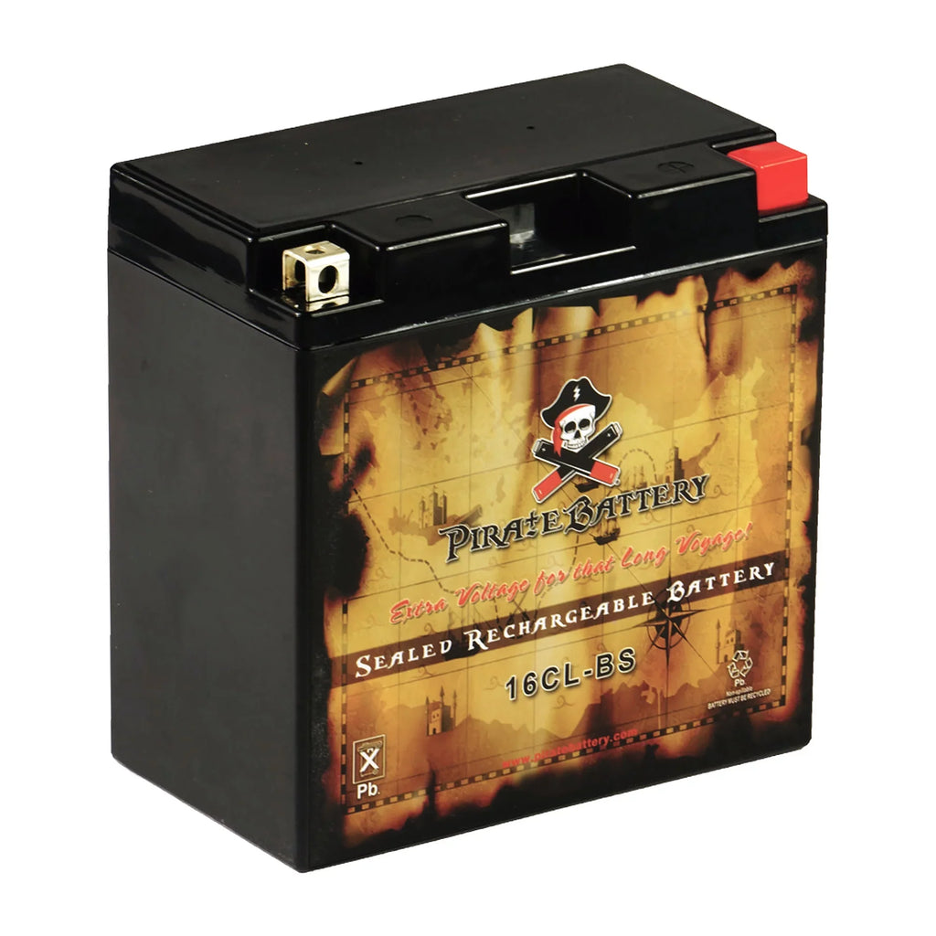 Pirate Battery Yb16cl-bs Jet Sizeki Battery for Kawasaki Js300 Ts, Sizex 300cc 86-91